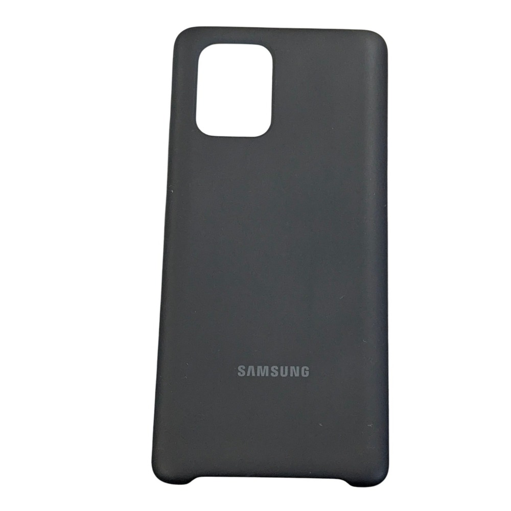 V4-O Samsung Silicone Cover Case for Samsung Galaxy S10 Lite - Black/Blue